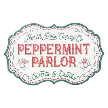 Peppermint Parlor Metal Sign - The Fox Decor